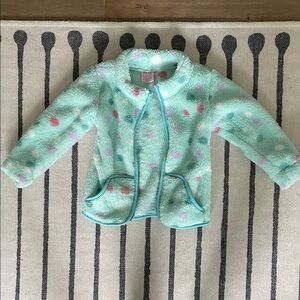 Cozy Mint Green Polka Dot Kids Jacket